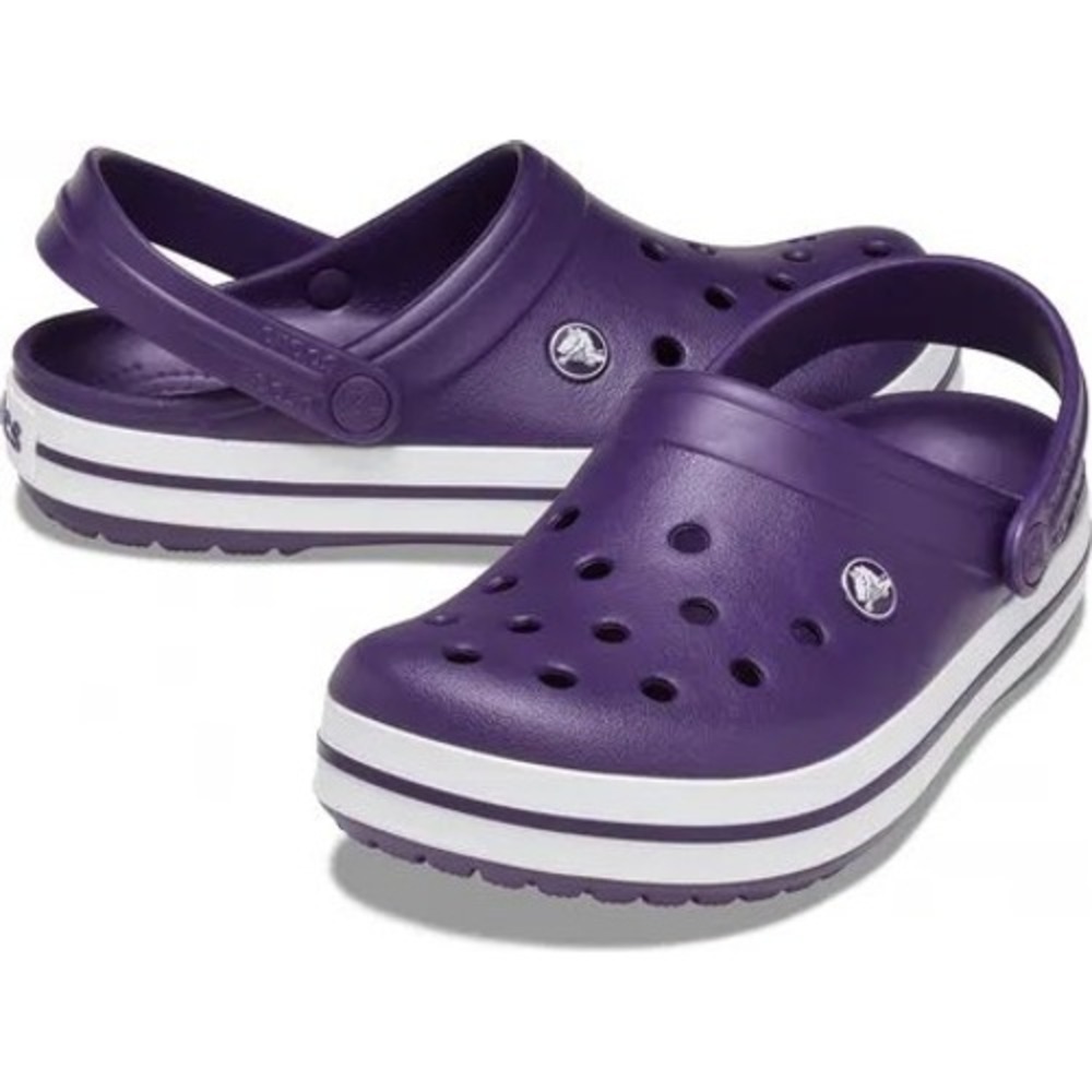 CROCS Crocband Clogs in Purple & White Size 11/W, 9/M VSCO, Retro-Sporty